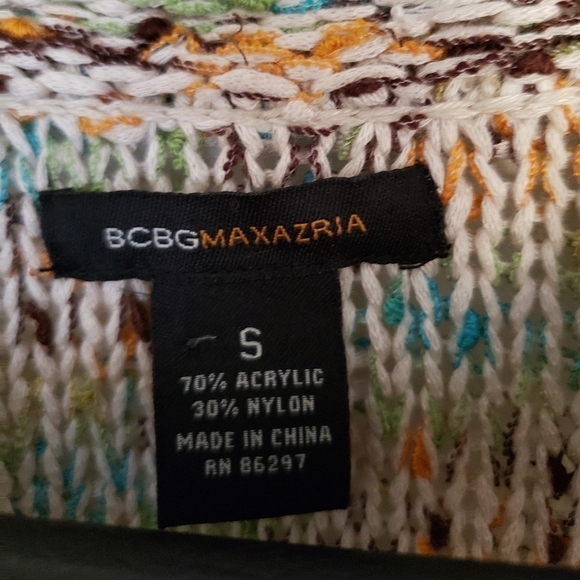 BCBGMaxAzria Chunky Knit Rainbow Sweater Small - Picture 9 of 9